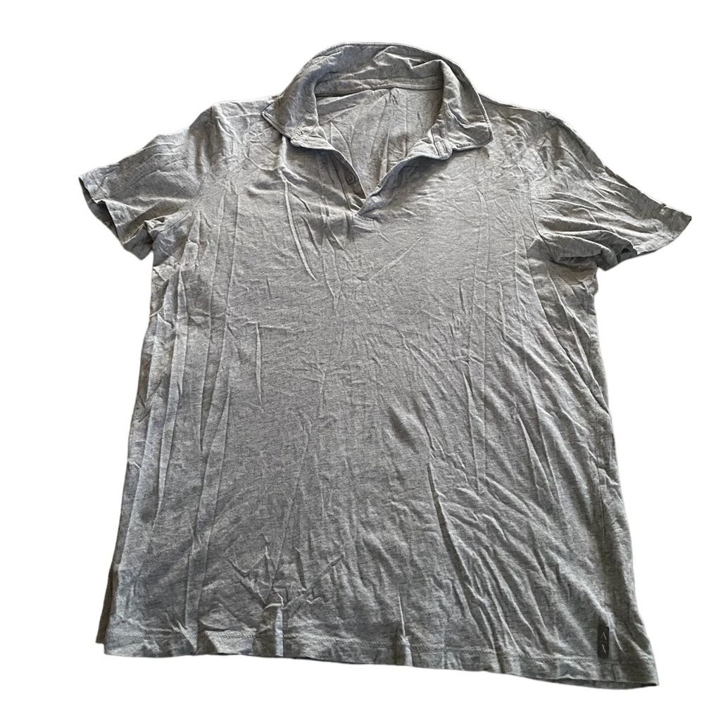 Armani Exchange Men’s Polo Shirt Cotton Elastane Short Sleeve Gray Sz M